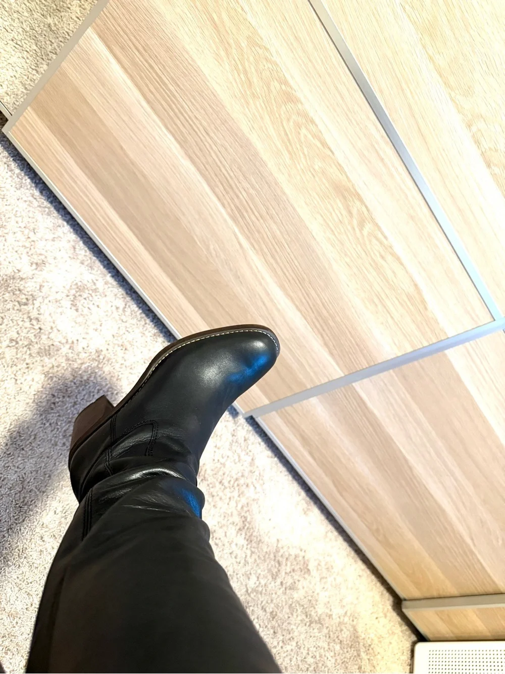 Franco Sarto Black Over-the-Knee Leather Boots